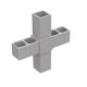 CROSS CONNECTOR 20x20 / GRAY